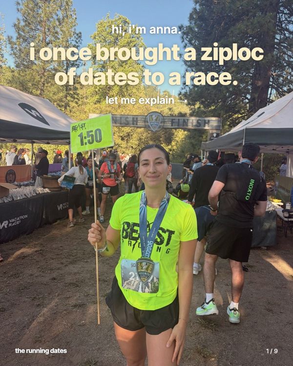 Founder story post: i once brought a ziploc of dates to a race